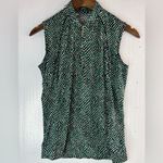 Monterey Club S Women's Golf Quarter Zip Sleeveless Green and Black Top Photo 8