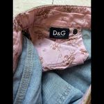 Dolce & Gabbana Women's Blue Lace‎ Up Leather Trims Denim Jeans IT 38 Photo 7
