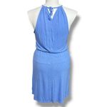 Old Navy  Womens Blouson Dress Sleeveless Halter Top Knee Length Blue Large Photo 3