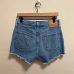 Levi's Levi’s classic ribcage 501 high rise denim shorts raw hem cutoff jean shorts Photo 5