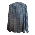Michael Kors  Top Women 2X Multicolor Houndstooth Button Up Shirt Collared Blouse Photo 5