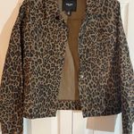 Nine West Cheetah Print Denim Jacket Photo 0