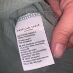 American Eagle NWOT Outfitters AE Sage Green Ruffle Peplum Hem V Neck Tank Top S Photo 4