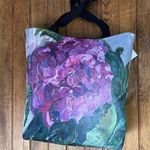 Exclusive tote bag purple pink hydrangea floral from the art of Laura Cafiso Photo 0