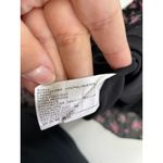 Shoshanna Dress Womens 6 Black Pink Floral Vivine Tossed Rose Gown One Shoulder Photo 7