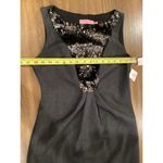 Eliza J  Sleeveless cocktail mini Dress Sequin Heathered Gray black 6 NWT Photo 3