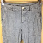 James Perse  Women's‎ Linen Cargo Pants Size 25 Blue Casual Mid-Rise Gorpcore Photo 1
