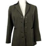 Vintage Jenne Maag Equestrian Wool Blend Blazer with Leather Trim Small Photo 1