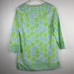 Vineyard Vines  Size S Tunic Top Lemon & Limes Long Sleeve Split V-neck Shirt Photo 2