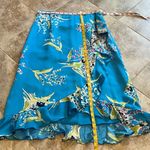Valerie Stevens silk wrap ruffle floral midi skirt lightweight size 6 Photo 4