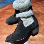 Superdry Super-dry leather heeled western boots Sherpa trim size 8 Photo 0