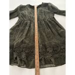 Pretty Angel Tunic Dress Size S Green Floral Lace Sheer Forest Fairy Whimsy Photo 7