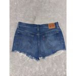 Levi's Shorts Womens 31 501 Button Fly Cut Off Distressed Denim Shortie Photo 1