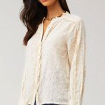 Cleobella  Freya Button Down Embroidered Blouse Cream Small Womens Photo 11