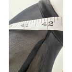 Sheer Mesh Long Sleeve Mock Neck Bodycon Midi Dress Black Ruched Thumbholes Size M Photo 8