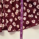 Papaya Burgundy Floral Blouse EUC Size S Photo 7