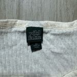 Wild Fable Womens Size XS Crop Top T Shirt Ivory Ribbed Short Sleeve Photo 4