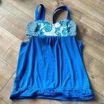 Lululemon  Run: Back On Track Tank Laceoflage Polar Cream Beaming Blue Size 8 Photo 6