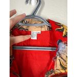 Vtg 90s Fuda International Silk Celestial Bomber Jacket Sz PM Sun Moon Chain Red Photo 6