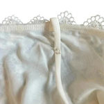 Vintage Shadowline Ivory Lace Slip Dress Gown Spaghetti Straps Flower Small White Photo 7