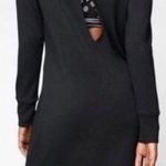 Athleta  Nirvana Go To Long Sleeve Cross Back Super Soft Sweatshirt Dress, blk, M Photo 0