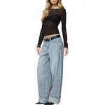 Edikted Kella Low Rise Baggy Jeans NWT Blue Vintage Washed Size Small Photo 2