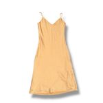 Wilfred Satin Slip Midi Dress Champagne Gold Spaghetti Strap V Neck XS Photo 1