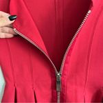 Maje Red Zip Fit and Flare Cocktail Dress. Size 1 Photo 4