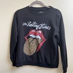 The Rolling Stones  black fleece shirt animal print tongue Size Small Photo 0