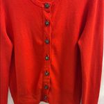 ZARA  Orange Knit Cardigan Sweater Size Medium Photo 3