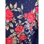 Rebecca Malone  Blue‎ Red Rose 3/4 Sleeve Lightweight Sweater Size 3X Photo 2