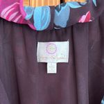 Floral Black Pink and Light Blue Boho Women's Dress Size L Photo 1