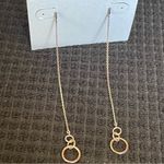 Argento Vivo  Long Chain with Open Ring Dangle Stud Earrings Photo 2