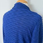 Chico's NEW NWT Royal Blue Textured Jacket Sweater Photo 3