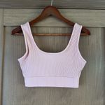 Electric yoga Pink Sedona Ribbed Bra Flower Cutout Back Women’s size Small Photo 2