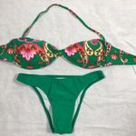 Recco Size Large brazilian bright floral print bikini. New With Tags Green Photo 1