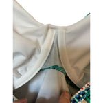 Lands' End EUC  Teal Striped Underwire Wrap Tankini SWIM TOP 14 DD Bathing Suit Photo 2