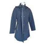 Jones New York Black Women's Quilted Puffer Coat Size M Photo 2