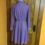 VTG 70s lace bodice lavender dress Size M Photo 10