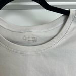Aerie White Long Sleeve Cropped Crewneck Sweatshirt Photo 2