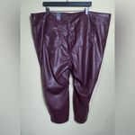 Torrid NEW Perfect Skinny Faux Leather High Rise Pants Maroon Size 26S Photo 1