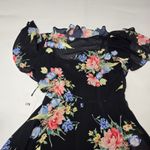 LPA  Button Up Midi Dress in Midnight Roses XS Photo 10