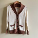 J.Crew ColorBlock Beach Sweater Wool Mohair Womens Size S Cardigan Shawl Collar Photo 4