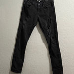 frame denim FRAME Women’s Le Garcon Noir Black Slim Boyfriend Jeans Size 26 Quiet Luxury Photo 0