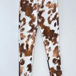 STILETTO SLIT COWHIDE SKINNY JEAN IN BROWN size 29 new without tags Photo 0