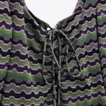 ZARA  Mini Dress Womens Long Sleeve Knit Purple Green Wave Pattern NWT Size S Photo 5