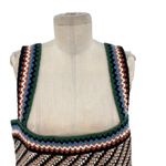 Veronica Beard Livina Striped Cotton Tank Top Crochet Knit Multicolor Size XL Photo 3