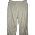 VTG Casual Corner Capri Pants Womens 10 Beaded Wide Leg Dead Stock Boho Tan Brown Photo 0