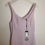 Halston Heritage NEW  Side-Slit Flounce Gown Hushed Vio‎ Purple Dress Maxi NWT 0 Photo 2