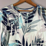 Hang Ten  Tee Shirt Womens M Top Long Sleeve Print Zip Pocket Stretch Pullover‎ Photo 2